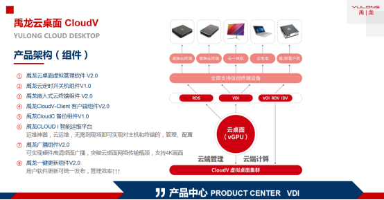 禹龙校级云桌面管理软件